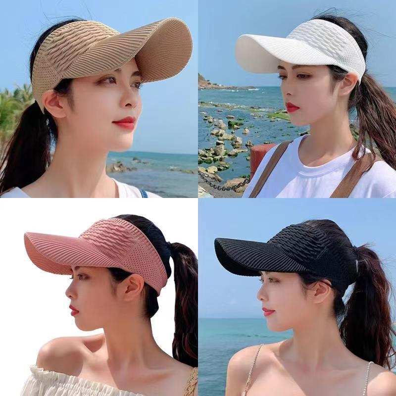 Visor Sun Hat - 1 шт. Женская солнцезащитная кепка с